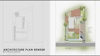 Architecture site plan rendering by Photoshop tutorial Part 1