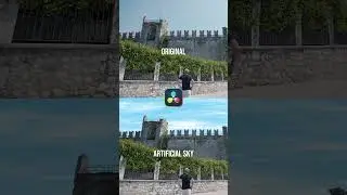 Sky replacement tool test in DaVinci Resolve. Before and after. 