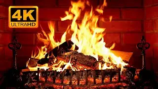 🔥 Cozy Fireplace 4K (12 HOURS). Fireplace with Crackling Fire Sounds. Fireplace Burning 4K