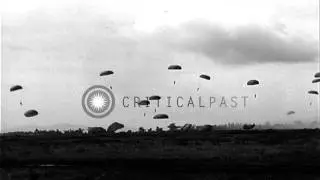 General Kruger visits United States 11th Airborne Division in Lipa, Philippines HD Stock Footage