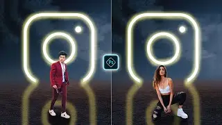Instagram Glowing Logo Photo Editing In Photoshop | Glowing Instagram Logo Effect Tutorial