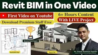 Revit BIM Complete (Archiv+ Structure) in one video | 6+ Hour Detailed Project