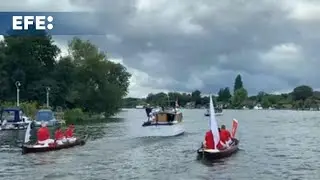 Las inundaciones dejan huella en el recuento anual de los cisnes del río Támesis