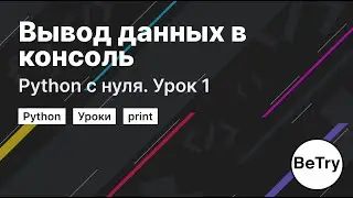 Python с нуля. Урок 1 | Вывод данных в консоль