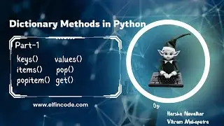 Dictionary Operations Methods Python Part [1/2] | keys(), values(), items(), pop(), popitem(), get()
