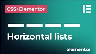 How to create a horizontal list in Elementor and CSS | Put list items in a row instead of a column