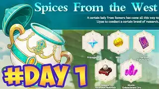 DAY 1 RECIPES!! SPICES FROM THE WEST Event Genshin Impact