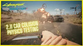 2.11 Cyberpunk 2077 Militech Car Colision Damage Physics Testing