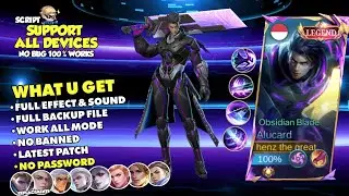 NEW! Script Skin Alucard Legend Obsidian Blade No Password - Full Effect & Sound With Logo - Latest