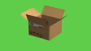 Футаж Коробки на зелёном фоне - хромакей