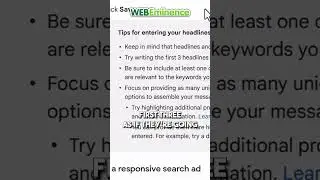 1 BIG Tip For Writing Initial 3 Headlines For Responsive Search Ads #googleads #onlinemarketing