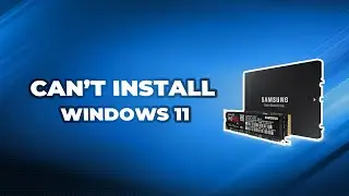 Can't Install Windows 11 on External SSD