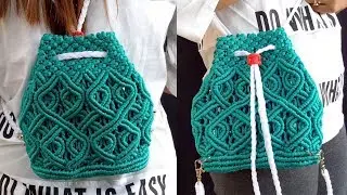 Macrame Bag New Design | Handmade Macrame Bag | DIY Macrame Backpack Tutorial