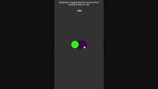 Glowing Toggle Button in HTML CSS
