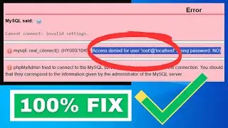 Access denied for user root@localhost (using password yes) [FIXED]