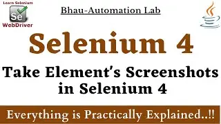 Take Screenshot of WebElement in Selenium | How to Capture WebElement Screenshot in Selenium