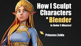 How I Sculpt a Character in 5 minutes - Princess Zelda