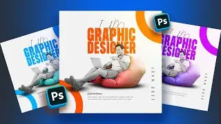 Creative and Modern Social Media Post design | Photoshop Tutorial