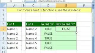 Highline Excel Class 43: MATCH function