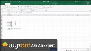 An Excel formula to add, subtract and multiply values in cells using Absolute Referencing.