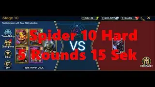 Raid - Spider 10 Hard - 5 Turns, 15 Seconds