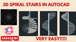 Spiral Stairs in AutoCAD | Round Stairs in AutoCAD | AutoCAD