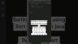 Sorting an array using SORT FINCTION in java.         
