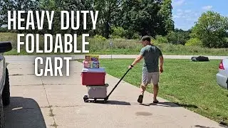 600lbs Heavy Duty Foldable Dolly Cart | Utility Cart with 6 Wheels