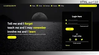 Step by Step Website Template using HTML and CSS || Desktop view