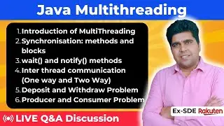 🔴 LIVE: Java Multithreading Tutorial + Q&A Session | Complete Guide