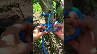 Tie a Tightening and  Useful Knot. Tying Constrictor Knot. 