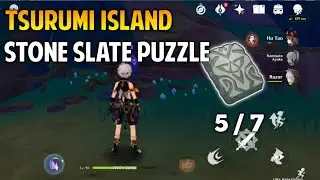 tsurumi island stone slate puzzle genshin impact [ 5/7 ]