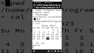 LINUX Simple Shell Script to Run in Debug Mode (set -x) 📚