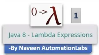 Java 8 - Introduction To Lambda - Part 1