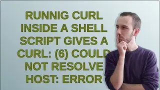 Runnig curl inside a shell script gives a curl: (6) Could not resolve host: error