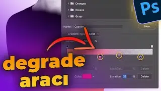 Degrade Aracı ile Renk Geçişi Nasıl Kullanılır? (Gradient Tool) | Photoshop Dersleri