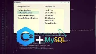 Connect MySql Database to C# program in Visual Studio | pt1