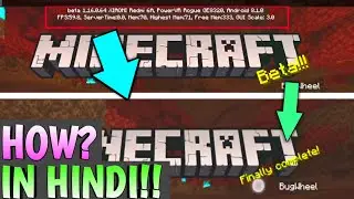 How To Remove Beta Text From MINECRAFT Pocket Edition In Hindi !