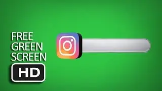 Free Green Screen - Instagram Logo + Bar Template