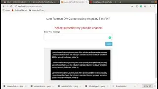 Auto Refresh Div Content using AngularJS in PHP