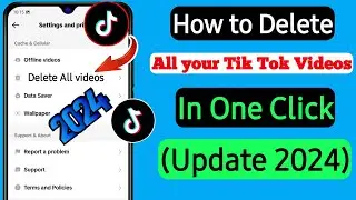 How to Delete All your Tik Tok Videos In One Click (Update 2024) | Delete Tik Tok Videos
