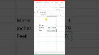 Convert Meter into Feet / Foot in Microsoft Excel #feet #excel #shorts