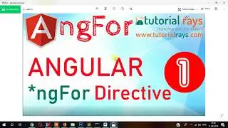 ngFor directive |  ngFor tutorial | Angular 7/8 Tutorial how to use ngFor