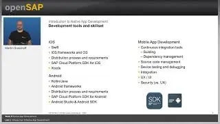 Introduction to Native App Development - W5U1 - Build Mobile Apps SAP Cloud Platform Mobile Services