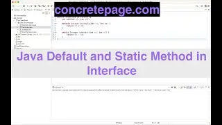 Java Default and Static Method in Interface