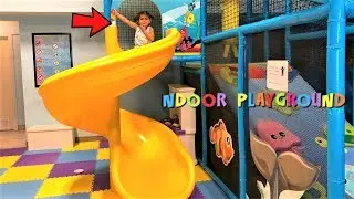 Indoor Playground for kids! family fun Play area with slide