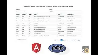 AngularJS Sorting, Searching and Pagination of Data Table using PHP & MySQL