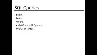 How to use of Select || Distinct || Where || AND || OR || NOT Operators in SQL || #sql  #mssql