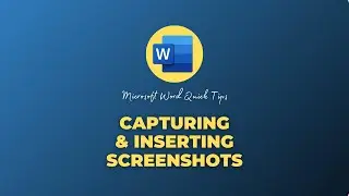 How to capture a screenshot directly from within Microsoft Word