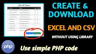 Create and Download Excel & CSV Files in PHP Without Using Libraries